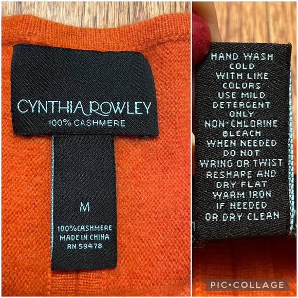 Cynthia Rowley Rust Cashmere Sweater size M - Picture 12 of 14